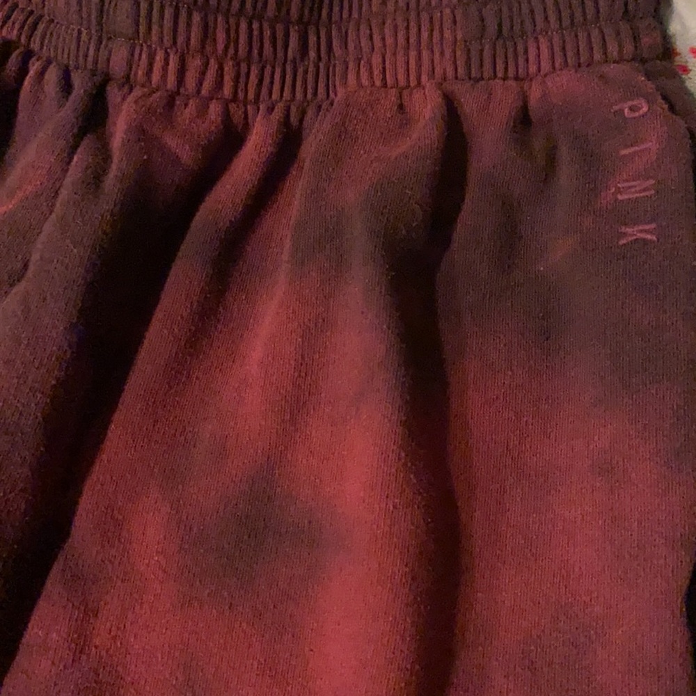 PINK Red tyedie joggers